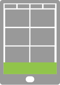 Floating banners placement example