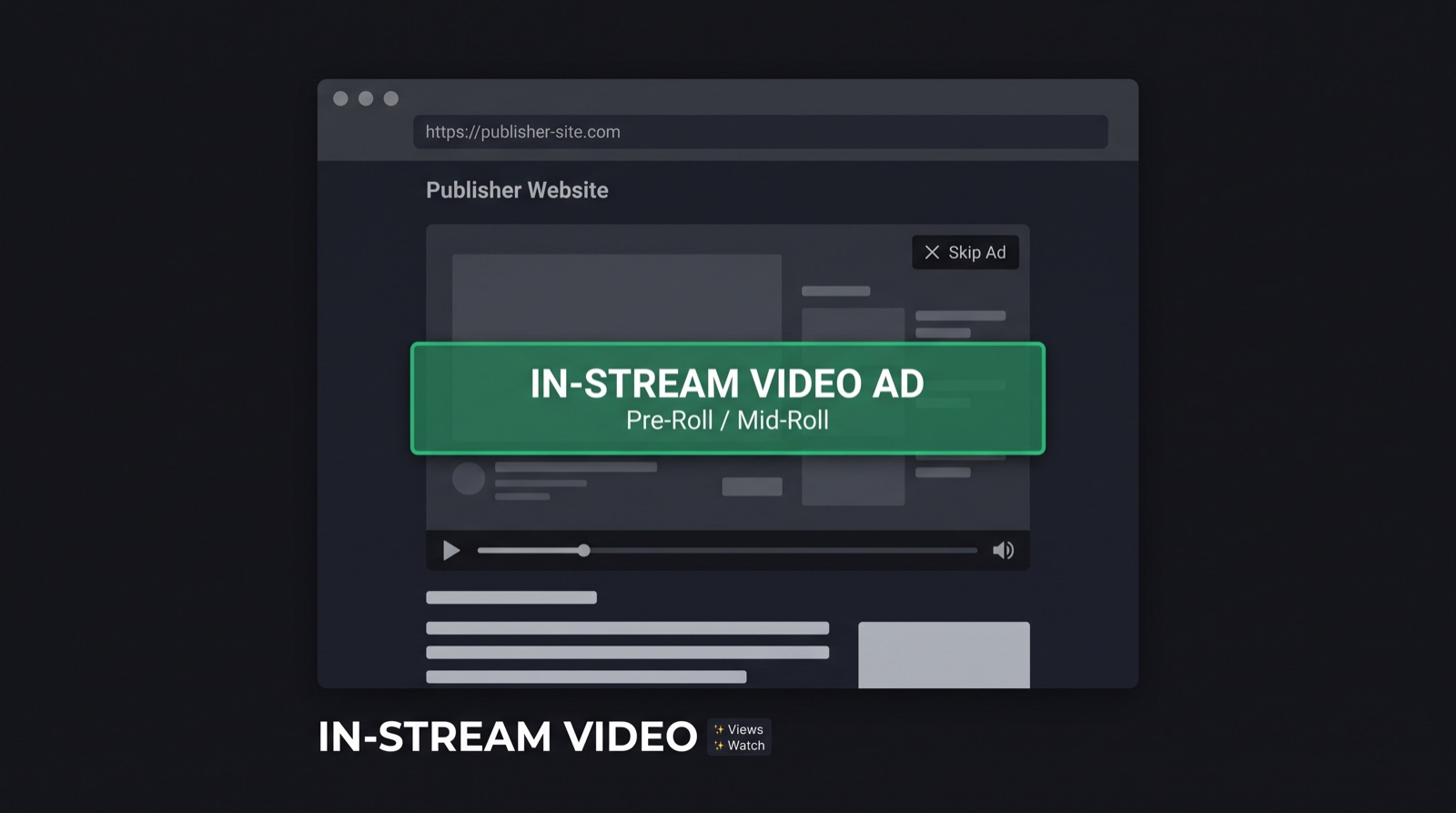 In-stream video placement example