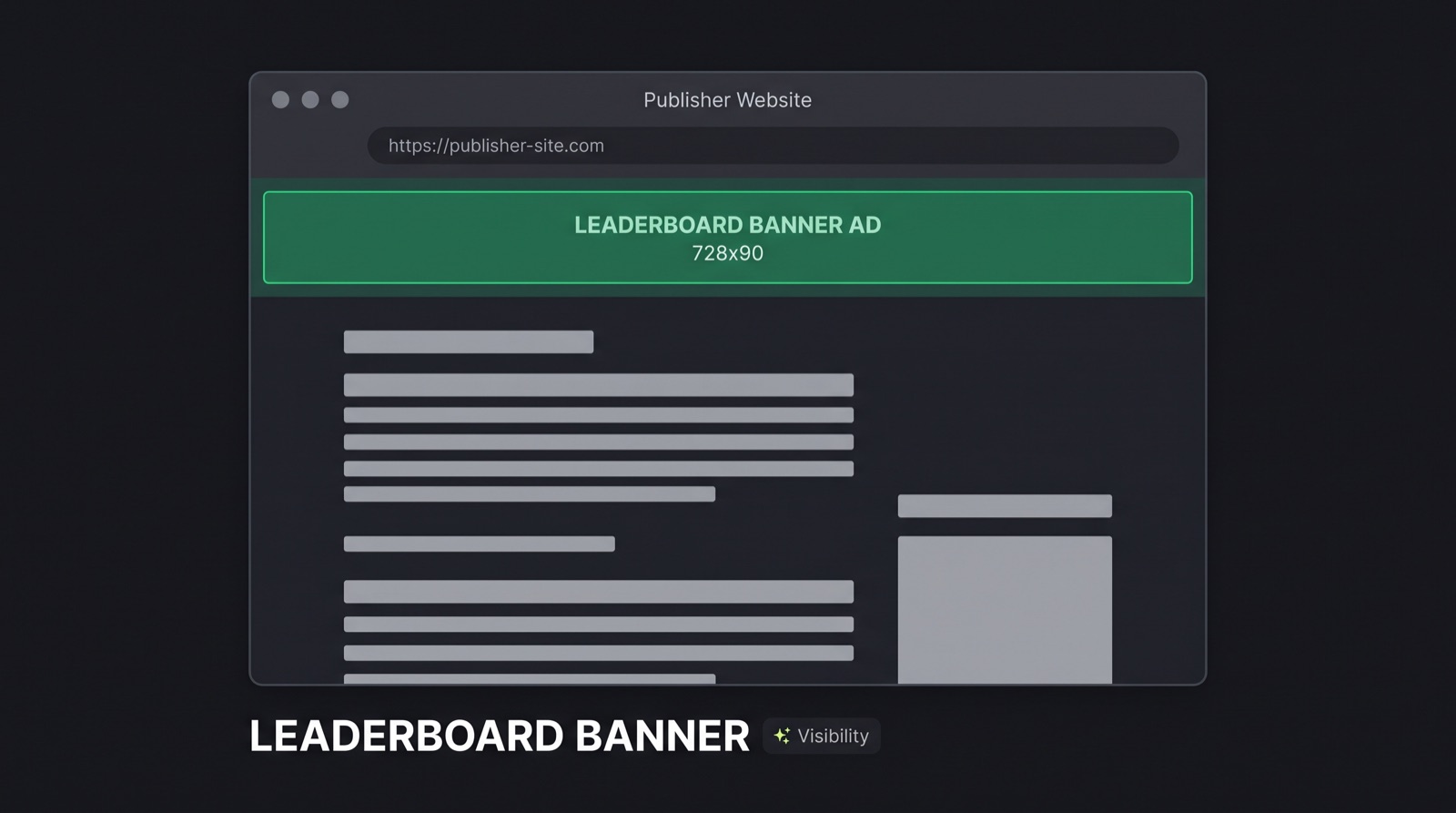 Banner ads placement example