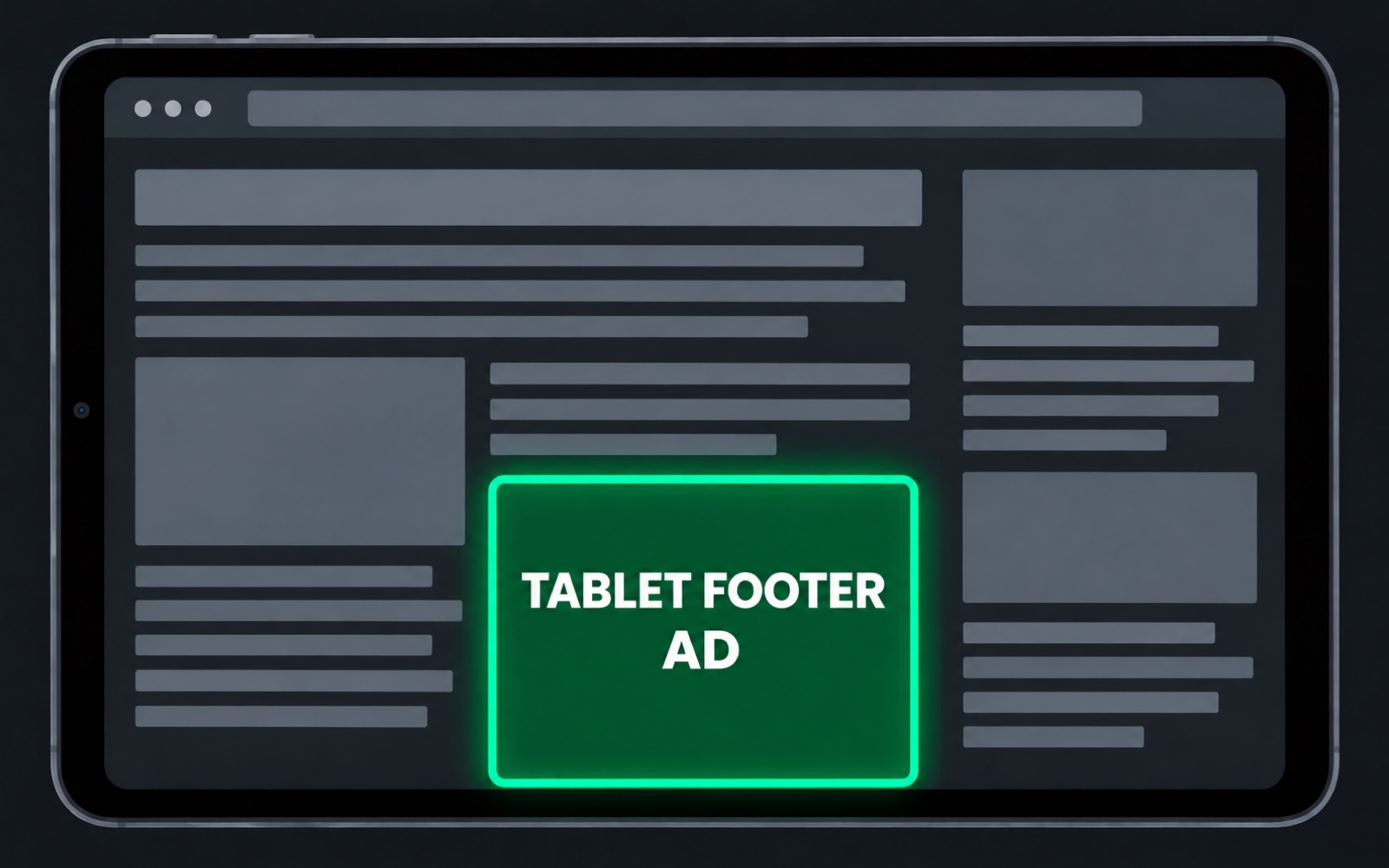 Example of a Tablet Footer ad unit